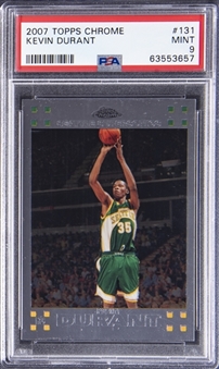 207-08 Topps Chrome #131 Kevin Durant Rookie Card - PSA MINT 9
